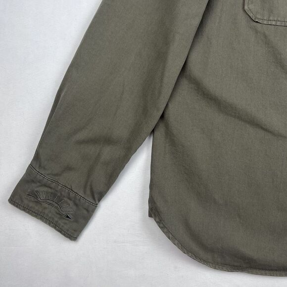 Stepforward Large Clemson Embroidered 100% Cotton Army Green Long Sleeve Top - Picture 3 of 9